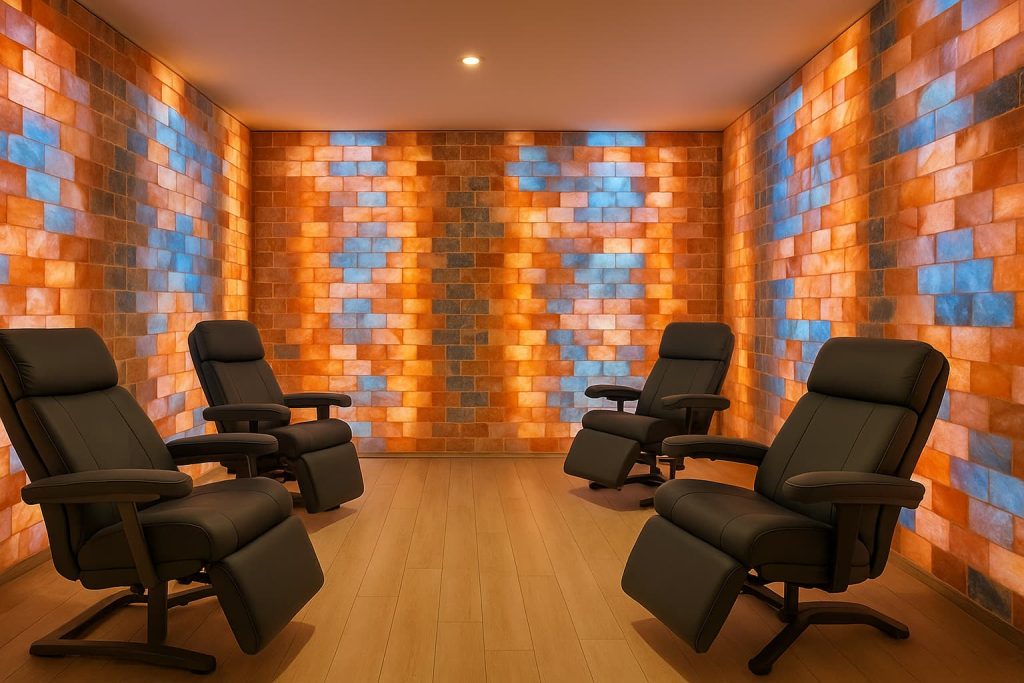 بهترین متراژ و طراحی برای اتاق نمک در کلینیک‌های فیزیوتراپی