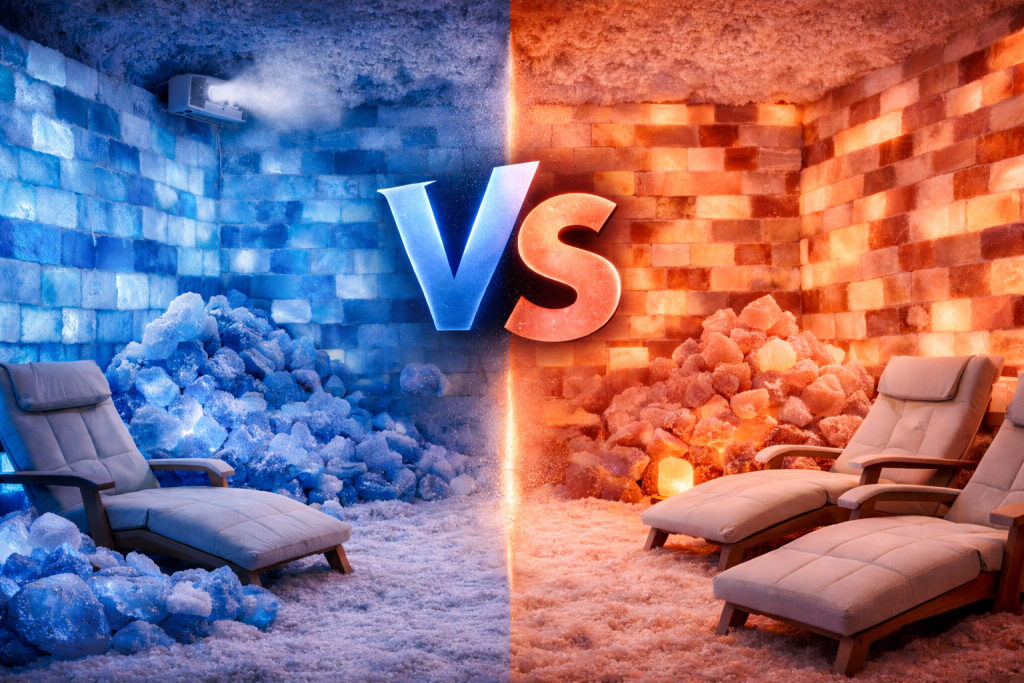 7 تفاوت اتاق نمکی آبی و اتاق نمکی صورتی